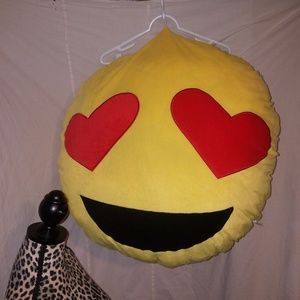 Big emoji face pillow